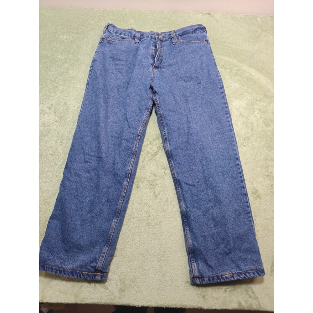 Guide Gear Mens 38x30 Thinsulate Lined Denim Jeans Blue Work Winter Insulated